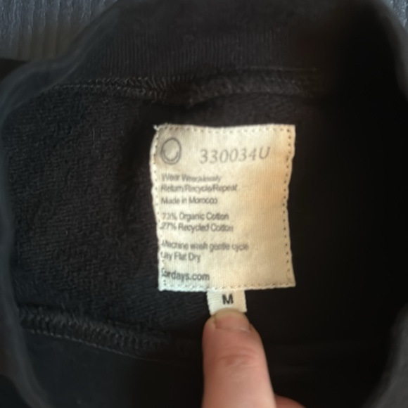 For Days Sweatshirt with Embroidered Smiley, black, Medium - Picture 3 of 5